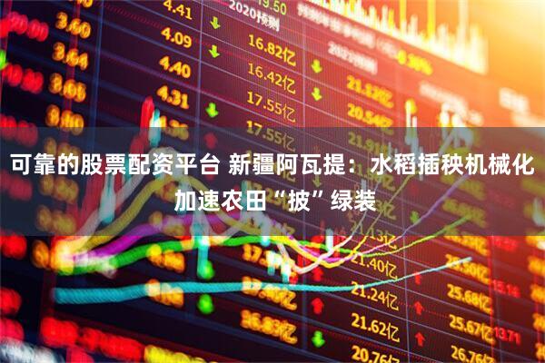 可靠的股票配资平台 新疆阿瓦提：水稻插秧机械化 加速农田“披”绿装